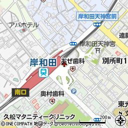ローソン南海岸和田駅前店周辺の地図