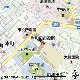 池田泉州銀行岸和田市役所 ＡＴＭ周辺の地図