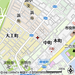 大阪府岸和田市中之浜町4周辺の地図