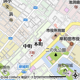 大阪府岸和田市本町5-17周辺の地図