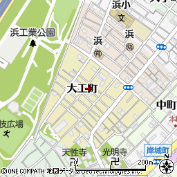 〒596-0066 大阪府岸和田市大工町の地図