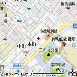 大阪府岸和田市本町5-9周辺の地図