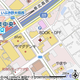 タイムズＭＥＧＡドン・キホーテ和泉中央店駐車場周辺の地図