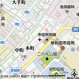 大阪府岸和田市本町5-23周辺の地図