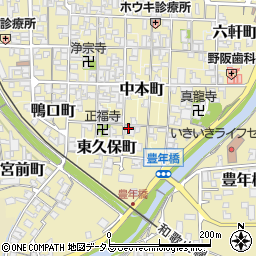 奈良県御所市東久保町周辺の地図