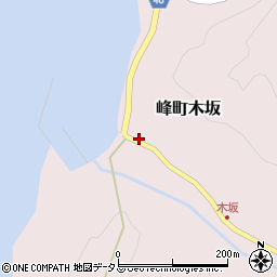長崎県対馬市峰町木坂296-1周辺の地図