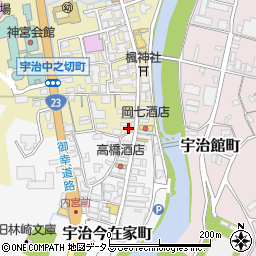 豆腐庵山中周辺の地図