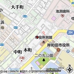 大阪府岸和田市本町5-26周辺の地図