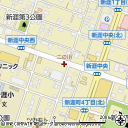 TSUTAYA新涯店駐車場周辺の地図