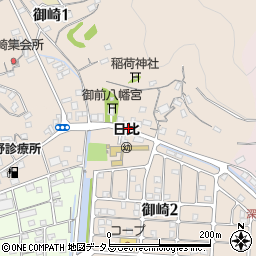 岡山県玉野市御崎周辺の地図