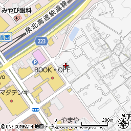 大阪府和泉市万町602-1周辺の地図