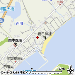 兵庫県淡路市佐野1715周辺の地図