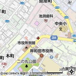大阪府岸和田市本町1周辺の地図