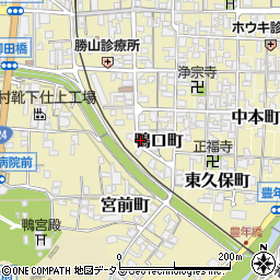 奈良県御所市鴨口町周辺の地図