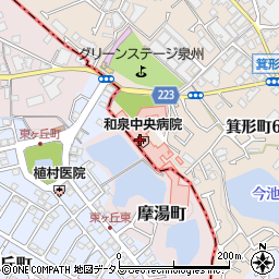 和泉中央病院（貴生会）周辺の地図