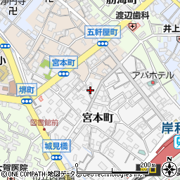 大阪府岸和田市宮本町24-9周辺の地図