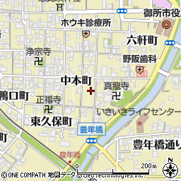 西京理容所周辺の地図