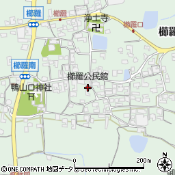 櫛羅公民館周辺の地図