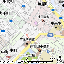 大阪府岸和田市本町2-5周辺の地図