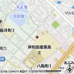 大阪府岸和田市別所町3丁目32-4周辺の地図