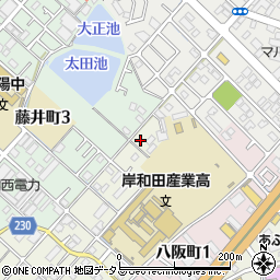 大阪府岸和田市別所町3丁目32-11周辺の地図