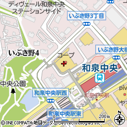 ダイソー和泉中央店周辺の地図