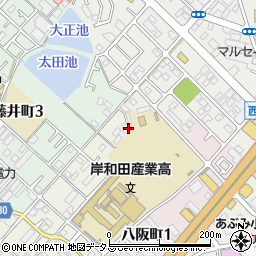 大阪府岸和田市別所町3丁目32-23周辺の地図