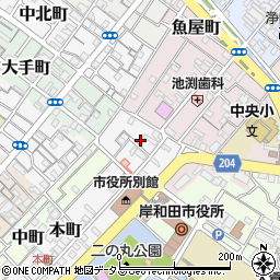 大阪府岸和田市本町2-7周辺の地図