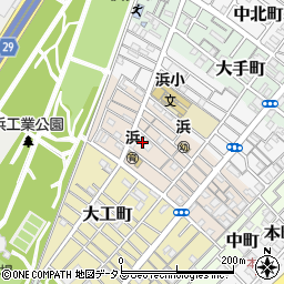 大阪府岸和田市中之浜町周辺の地図