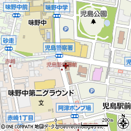 児島警察署周辺の地図