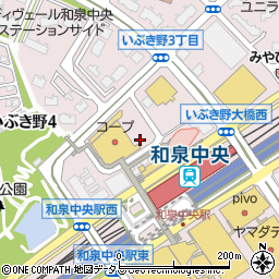 新日本ミュージック株式会社　トリヴェール和泉中央北館１階音楽教室周辺の地図