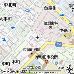 大阪府岸和田市本町2周辺の地図