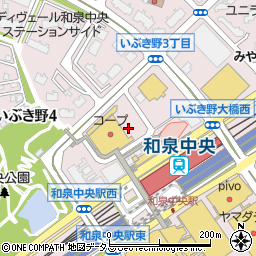 パソコン市民ＩＴ講座和泉中央駅前教室周辺の地図