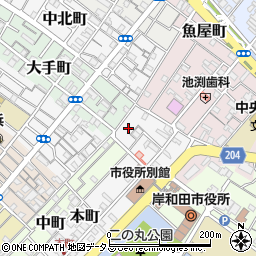 大阪府岸和田市本町3周辺の地図