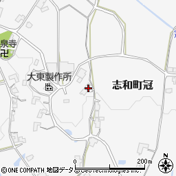 広島県東広島市志和町冠906周辺の地図