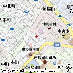 大阪府岸和田市本町2-20周辺の地図