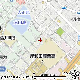 大阪府岸和田市別所町3丁目32-20周辺の地図