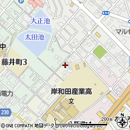 大阪府岸和田市別所町3丁目32-16周辺の地図