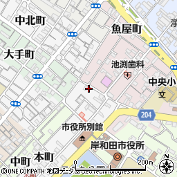大阪府岸和田市本町2-17周辺の地図