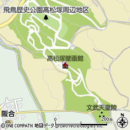 高松塚壁画館周辺の地図