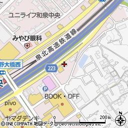 名鉄協商和泉中央駅東駐車場周辺の地図