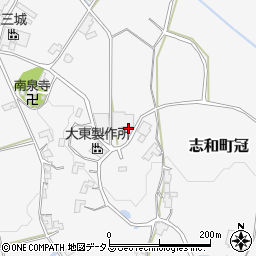 広島県東広島市志和町冠1203周辺の地図