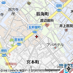 餃子の王将南海岸和田店周辺の地図