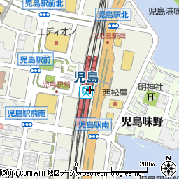 倉敷市役所観光施設　児島駅観光案内所周辺の地図