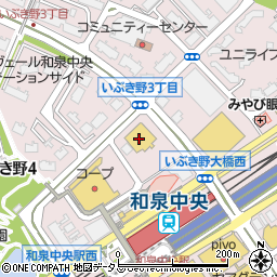 大阪トヨタサンテラス和泉中央周辺の地図