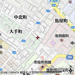 大阪府岸和田市中北町5周辺の地図