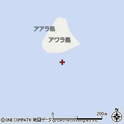 アワラ島周辺の地図