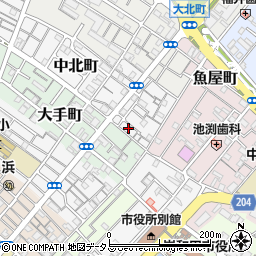 大阪府岸和田市中北町5-7周辺の地図