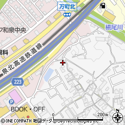 大阪府和泉市万町561-3周辺の地図