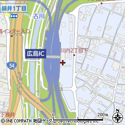 西日本高速道路株式会社中国支社　広島料金所周辺の地図